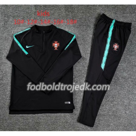 Portugal Børn Sweatshirt Dragt Sort 2018/19